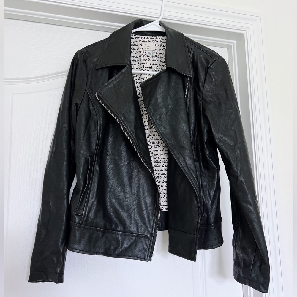 A New Day faux leather motto jacket
